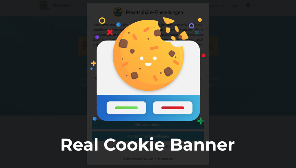 Real Cookie Banner Overlay mit Einwilligungsoptionen