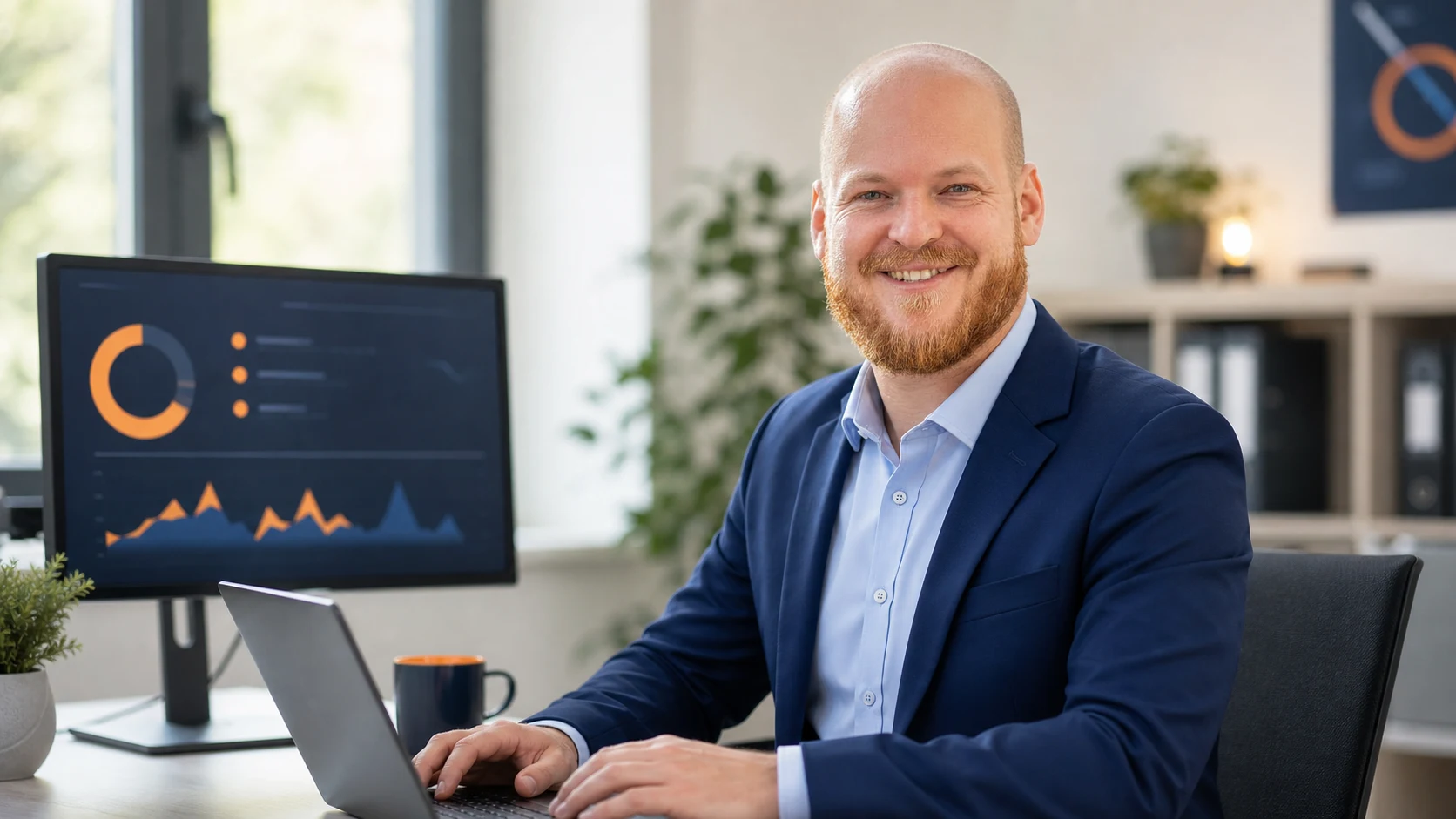 Mario Günter begleitet den Einstieg in die dreimonatige IT-Betreuung für kleine Unternehmen
