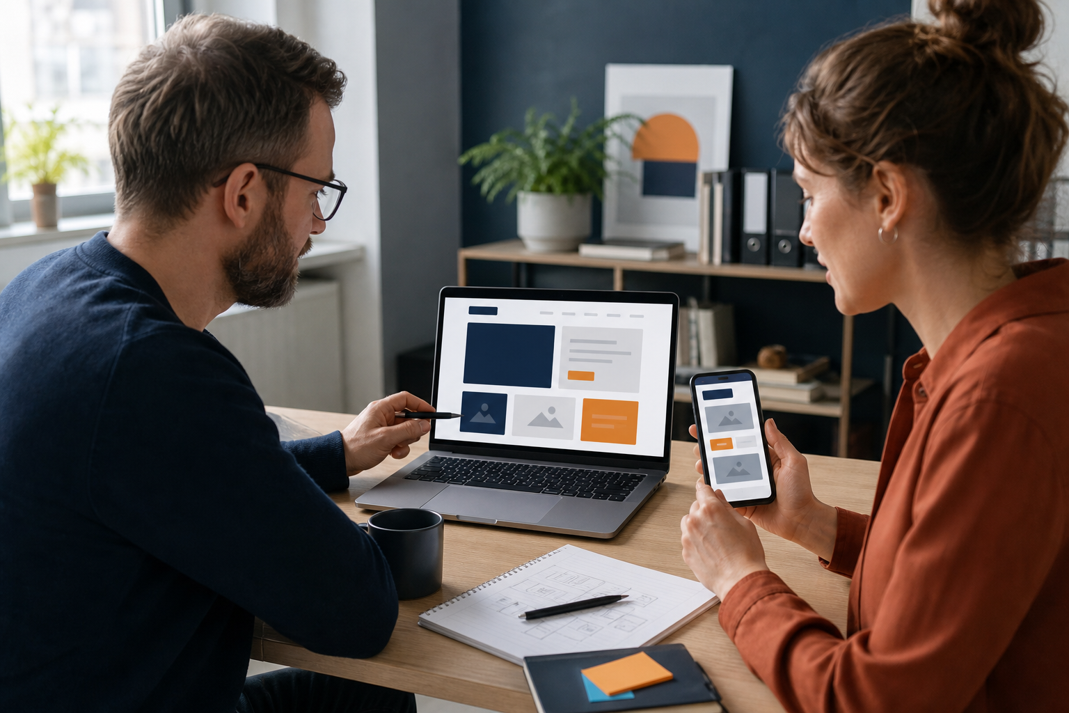 Kleines Unternehmen verbindet seine Website mit Social Media zu einem gemeinsamen digitalen Auftritt