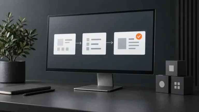 Monitor mit einem vereinfachten Ablauf und einem Freigabeschritt für eine betriebliche Anwendung